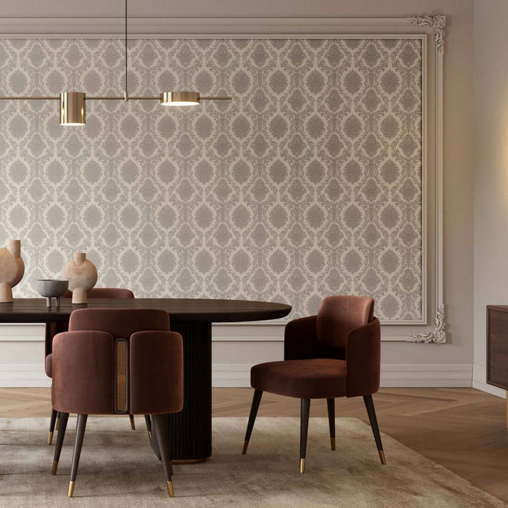 Ornamenttapete, Vliestapete Erismann Versailles beige, grau - WA397423