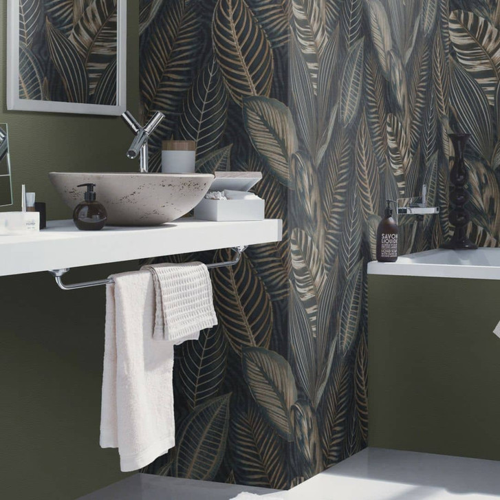 Rasch Vliestapete, Mustertapete African Queen III nachtblau - WA410185