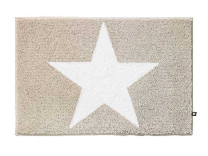 Star Badteppich Wunschmass in Stone/Weiss 1355 - TS436406