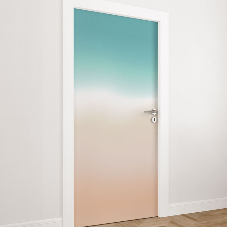Türfolie Ombre Wellen am Strand - Selbstklebende Türdeko - WA509973
