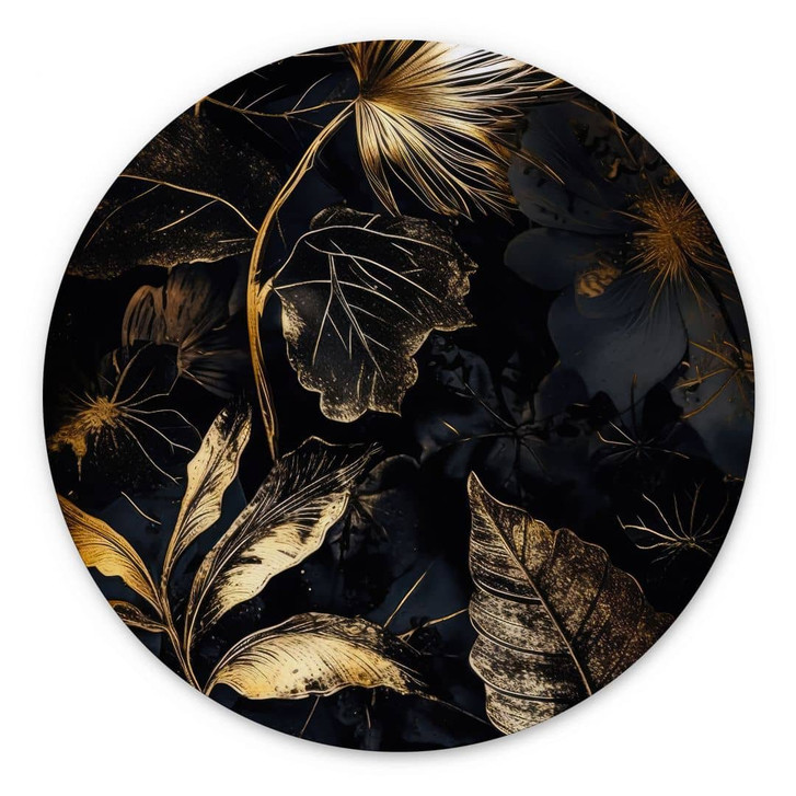 Wandbild Pflanzen in der Nacht - Jaszke - Alu-Dibond Rund - WA464476