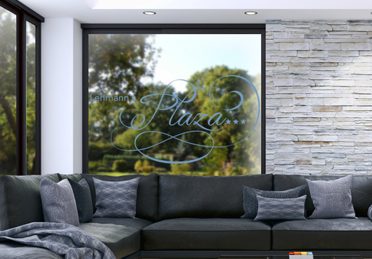 Glasdekor Wunschtext Plaza - CG10297