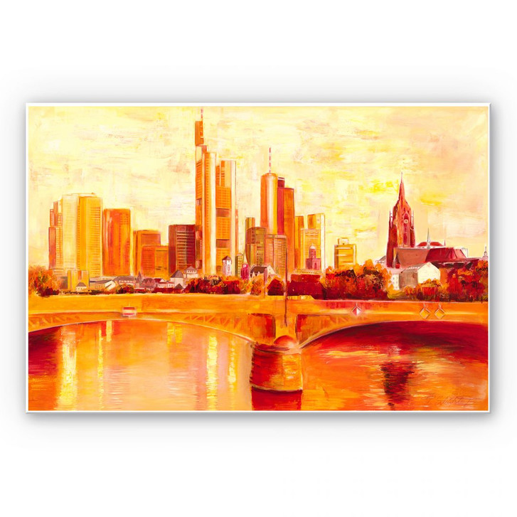 Hartschaumbild Schüssler - Skyline Frankfurt - WA130814