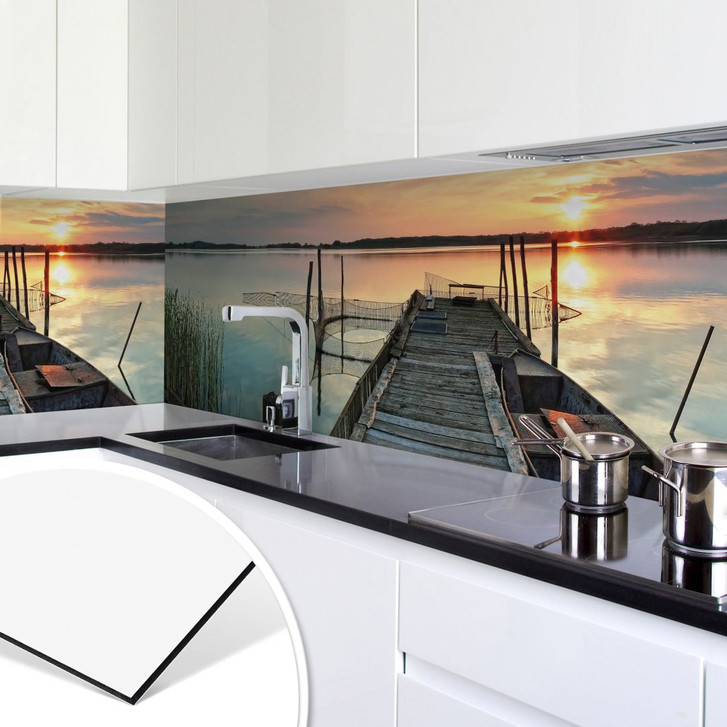 Küchenrückwand - Alu-Dibond - Sunset at the Lake - WA134599
