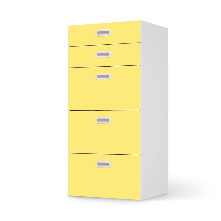 Möbel Klebefolie IKEA Stuva / Fritids Kommode - 5 Schubladen - Gelb Light - CR113970