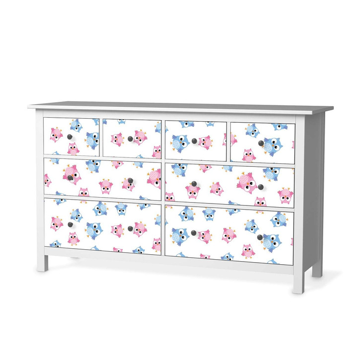 Möbelfolie IKEA Hemnes Kommode 8 Schubladen - Eulenparty - CR114838