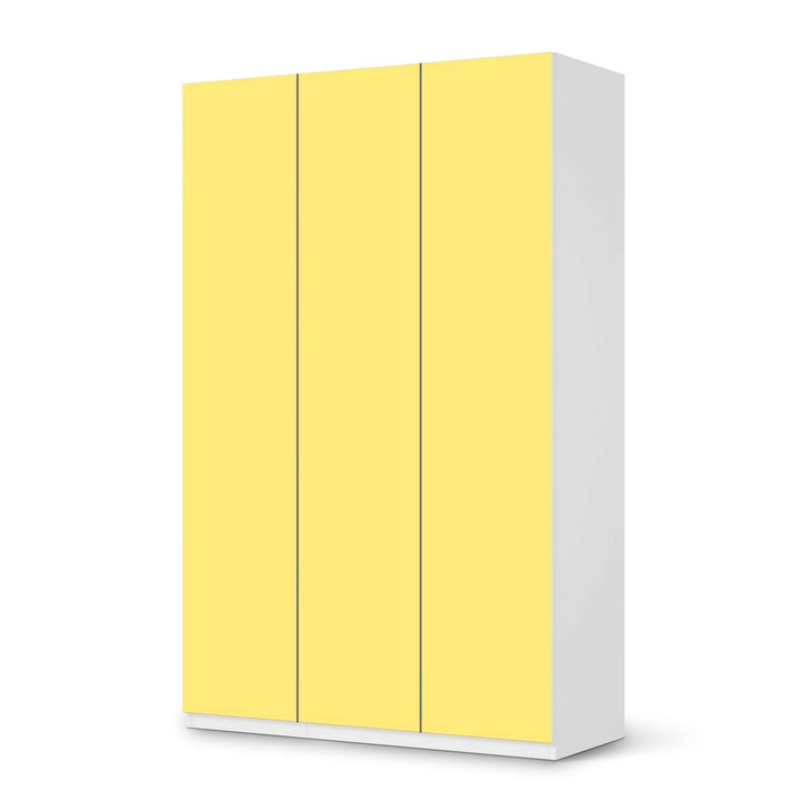 Möbelfolie IKEA Pax Schrank 236cm Höhe - 3 Türen - Gelb Light - CR118590