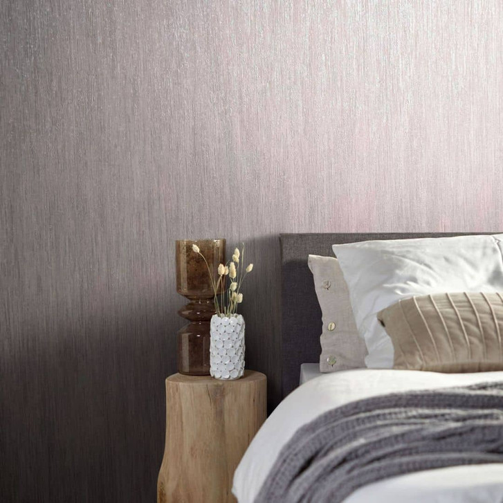 Vliestapete mit leichten Linien und Streifen rot, braun Uni - WA451497