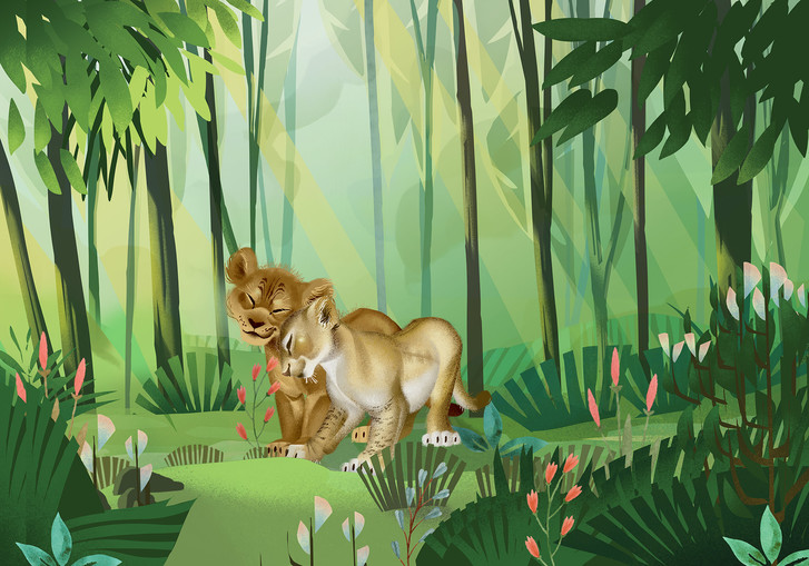 Digitaldrucktapete Lion King Love - KODX8-029