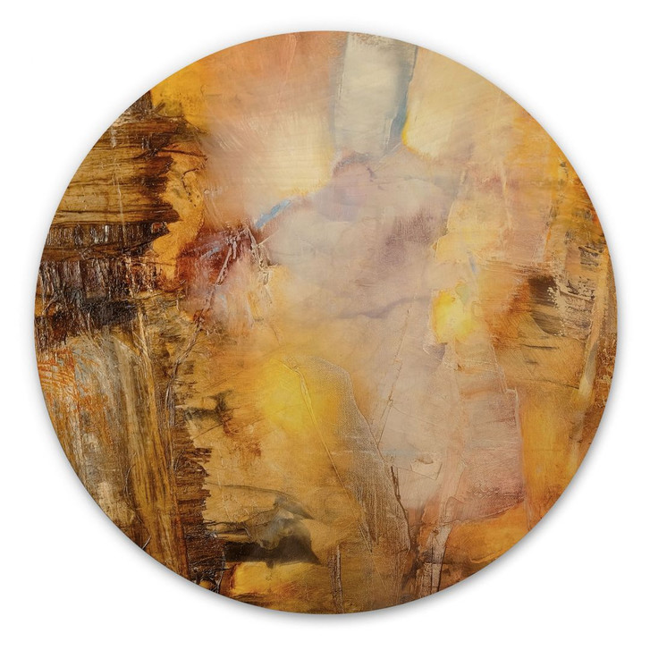 Holzbild Bernsteinlicht und Schatten - Schmucker - Rund - WA495558