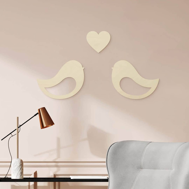 Holzkunst Pappel - Vogelpärchen - WA233877