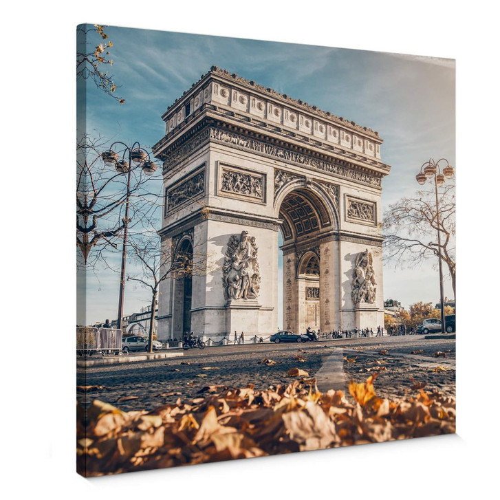 Leinwandbild Arc de Triomphe im Herbst - Quadratisch - WA306764