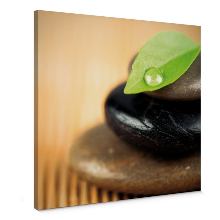 Leinwandbild Wellness Stone - quadratisch - WA377135
