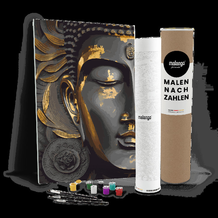 Malen nach Zahlen Leinwandbild - Buddha Bing - WA447840