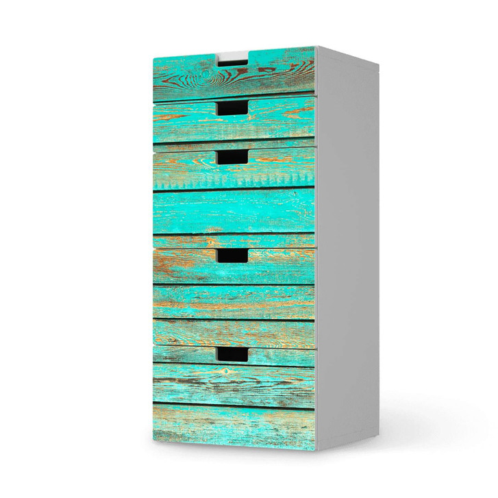 Möbel Klebefolie IKEA Stuva / Malad Kommode - 5 Schubladen - Wooden Aqua - CR114171