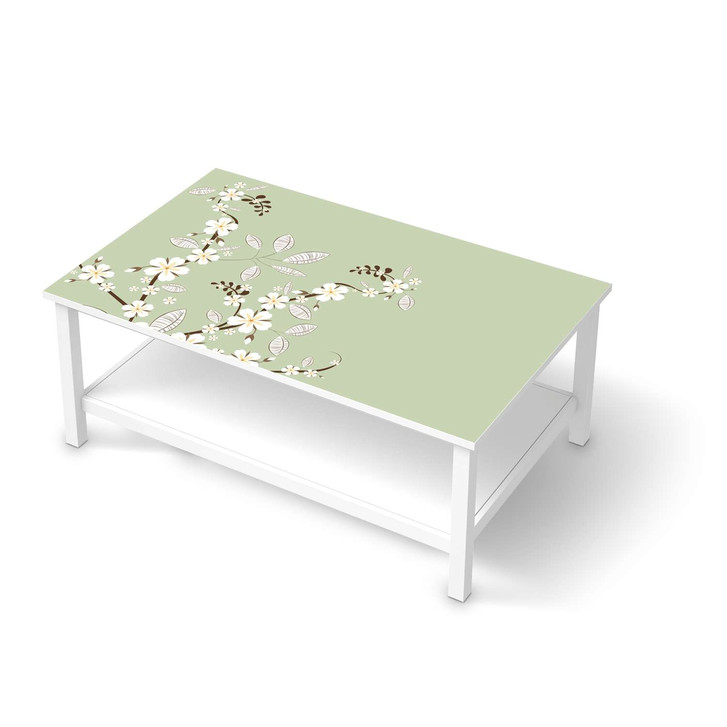 Möbelfolie IKEA Hemnes Tisch 118x75cm - White Blossoms - CR115033