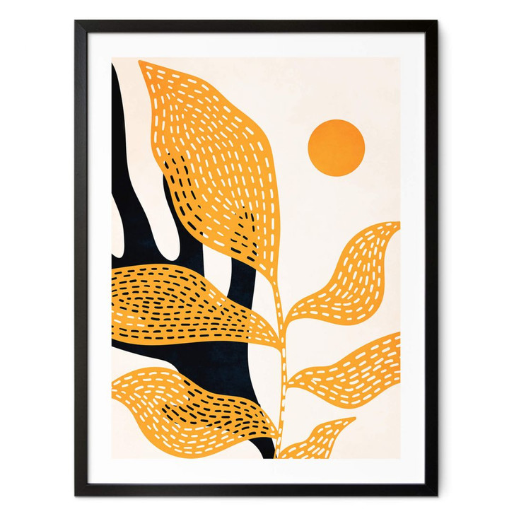 Poster Abstrakte Pflanze im van Gogh-Stil - Kubistika - WA407822