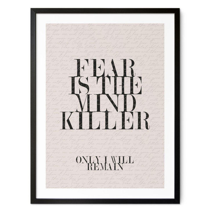 Poster Filmzitat aus Dune - Fear is the mind killer - WA409442