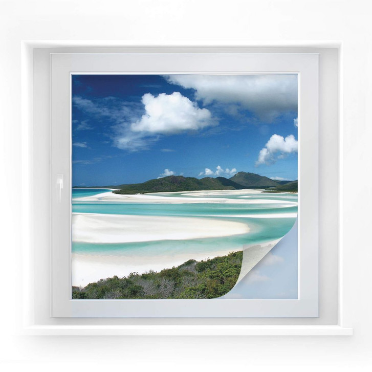 Sichtschutzfolie Whitehaven Beach - quadratisch - WA177535