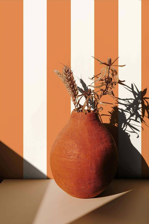 Vliestapete Blockstreifen Streifen Klassisch in Orange - WA482789