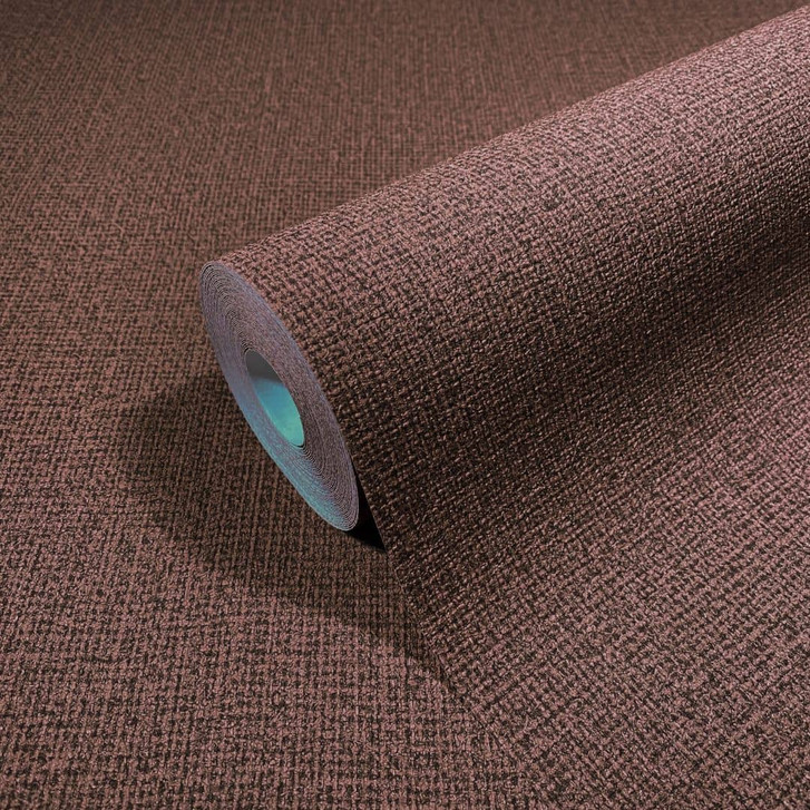 Vliestapete in textilem Uni rot, braun Struktur - WA507983