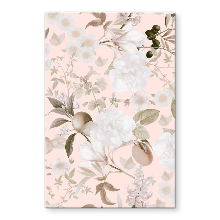 Acrylglasbild Boho-Illustration mit Blumen und Früchten - UN Designs - WA479483