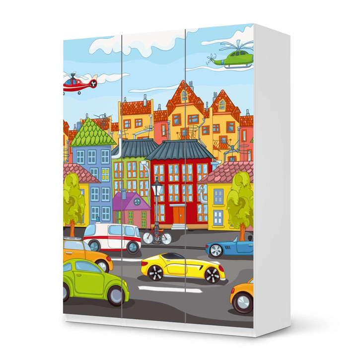 Folie IKEA Pax Schrank 201cm Höhe - 3 Türen - City Life - CR105752
