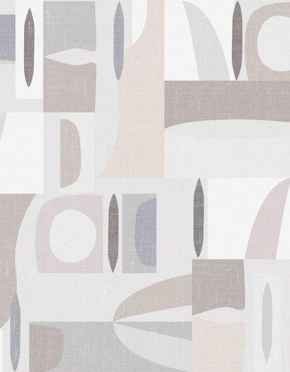Fototapete Motivtapete Geometrische Formen in Greige und Offwhite 3.4 x 2.65 m - WA505324