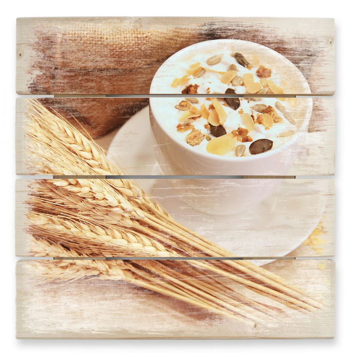 Holzbild Frühstücksstarter - 40 x 41.5 cm - WA132047