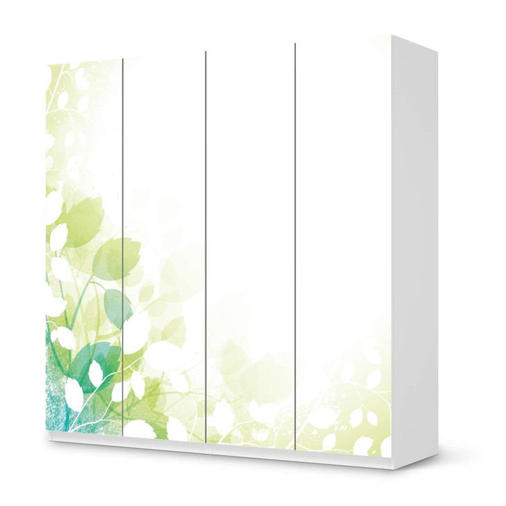 Klebefolie IKEA Pax Schrank 201cm Höhe - 4 Türen - Flower Light - CR110931