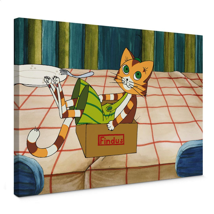 Leinwandbild Pettersson und Findus - Findus und seine Kiste - WA372683