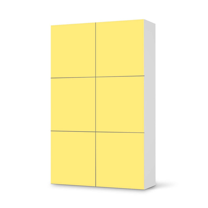 Möbel Klebefolie IKEA Besta Schrank 6 Türen (hoch) - Gelb Light - CR113354