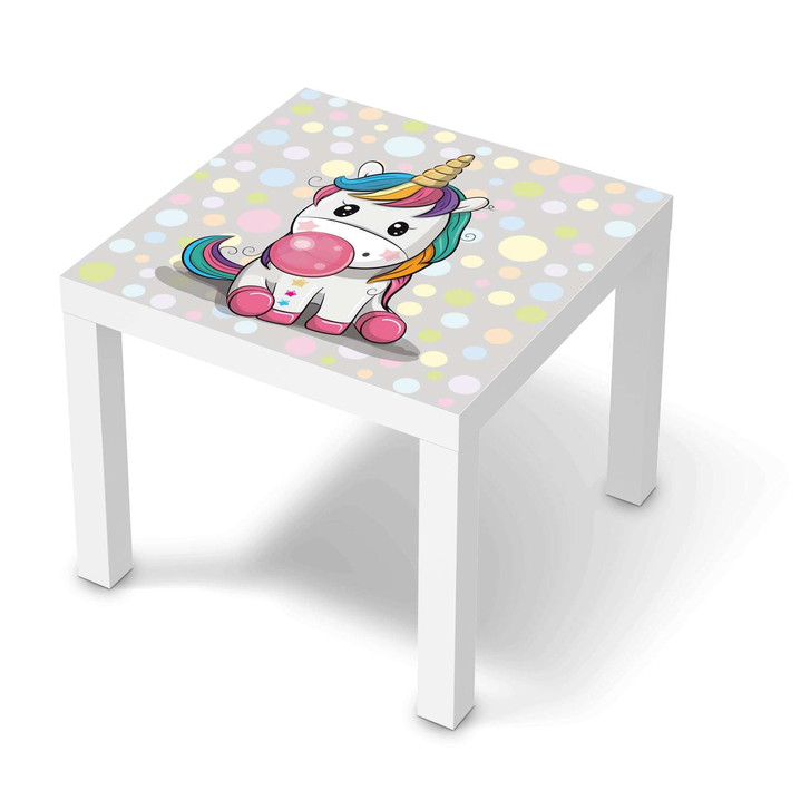 Möbelfolie IKEA Lack Tisch 55x55cm - Rainbow das Einhorn - CR115879