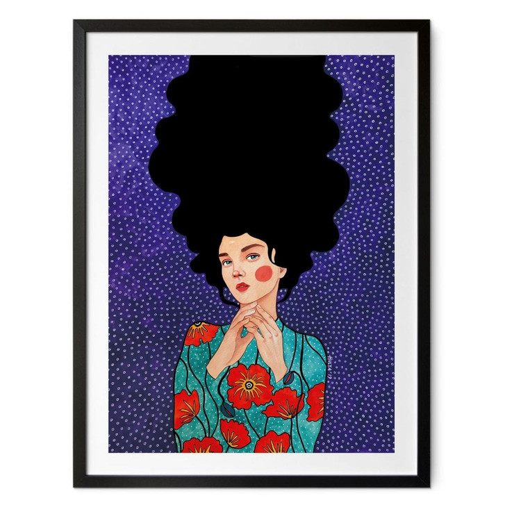 Poster Frau im Mohnblumenkleid - Hülya - WA498488