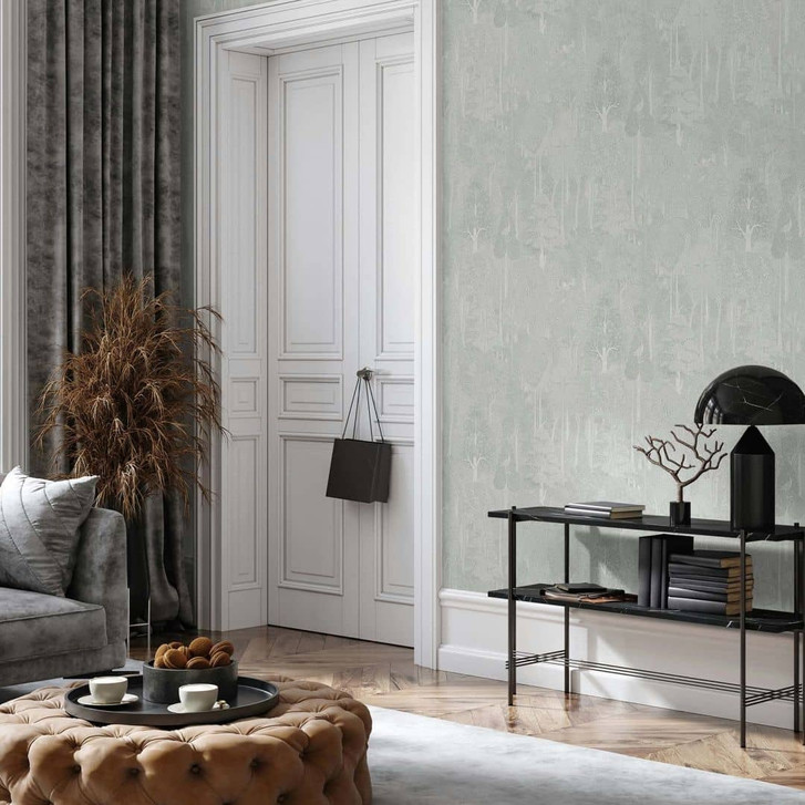 Vliestapete Wald, Bäume Floral Natur in Weiss - WA473230