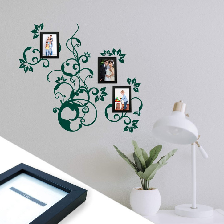 Wandtattoo Blühendes Tribal 2 inkl. 3 Bilderrahmen - WA206803