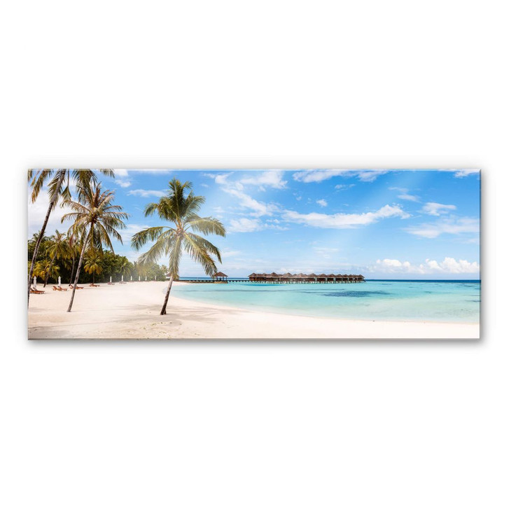 Acrylglasbild Colombo - Wasserbungalows auf den Malediven - WA251619