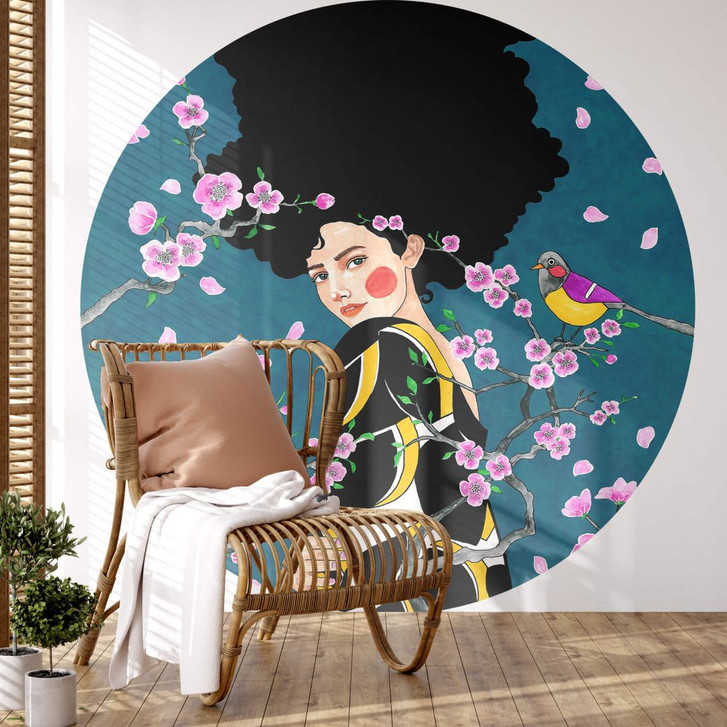 Fototapete Porträt Rund - Sie und Ich - Hülya - Selbstklebend/Vlies - WA399781