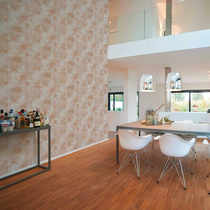 Grafik-Tapete Grau Gold - Vliestapete Metallic-Effekt - Strukturtapete Schlafzimmer Büro - WA396046