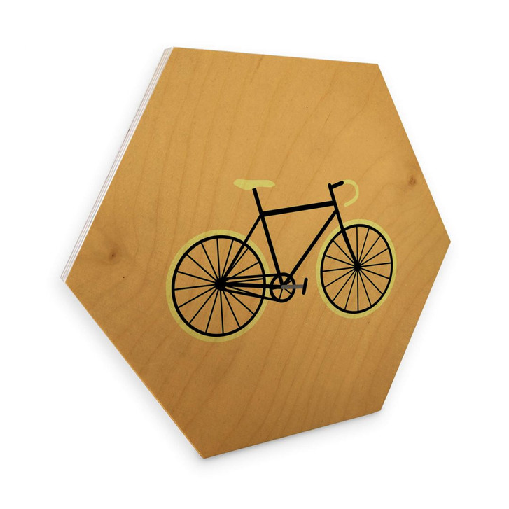 Hexagon - Holz Kubistika - Fahrrad Liebe - WA309565