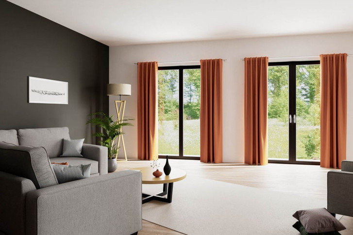 Homing Fertigschal mit verdeckten Schlaufen Galdin ziegel - 2.45 x 1.4m - WA333536