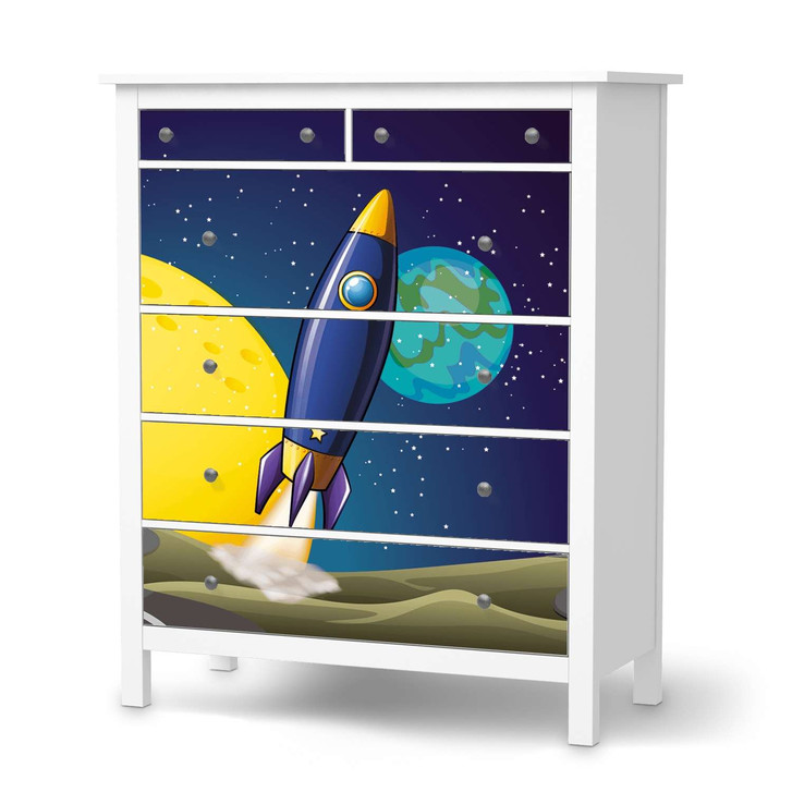 Klebefolie IKEA Hemnes Kommode 6 Schubladen - Space Rocket - CR111418