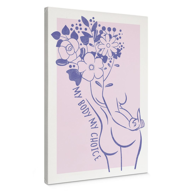 Leinwandbild Body Positivity - Line Art Floral - WA496942