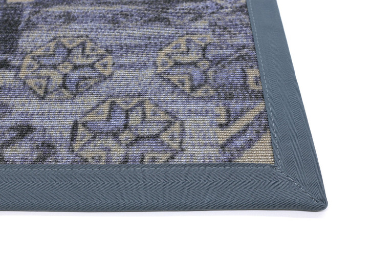 Matteo Schlingen 6cm Bordürenteppich Wunschmass in Blau - TS494995