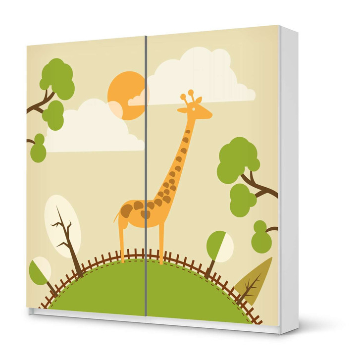 Möbel Klebefolie IKEA Pax Schrank 201cm Höhe - Schiebetür - Mountain Giraffe - CR113881