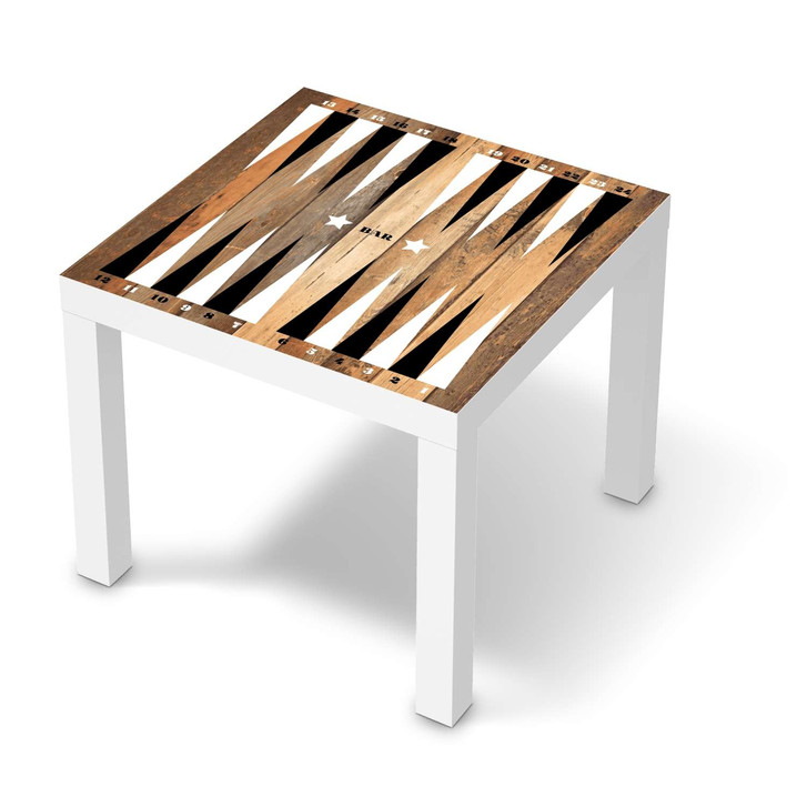 Möbelfolie IKEA Lack Tisch 55x55cm - Spieltisch Backgammon Schwarz-weiss - CR115896