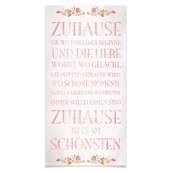 Poster Zuhause ist, wo das Leben beginnt - WA249616