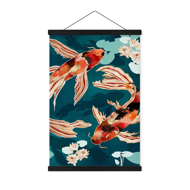 Stoffbild Zwei Kois im Teich - SpaceFrog Designs - WA412046