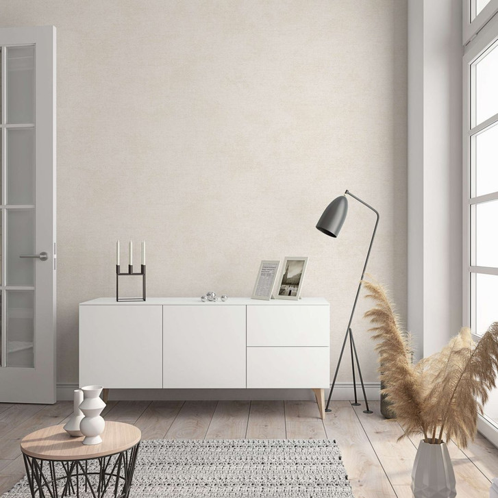 Vliestapete in moderner, feiner Struktur beige Uni - WA444347