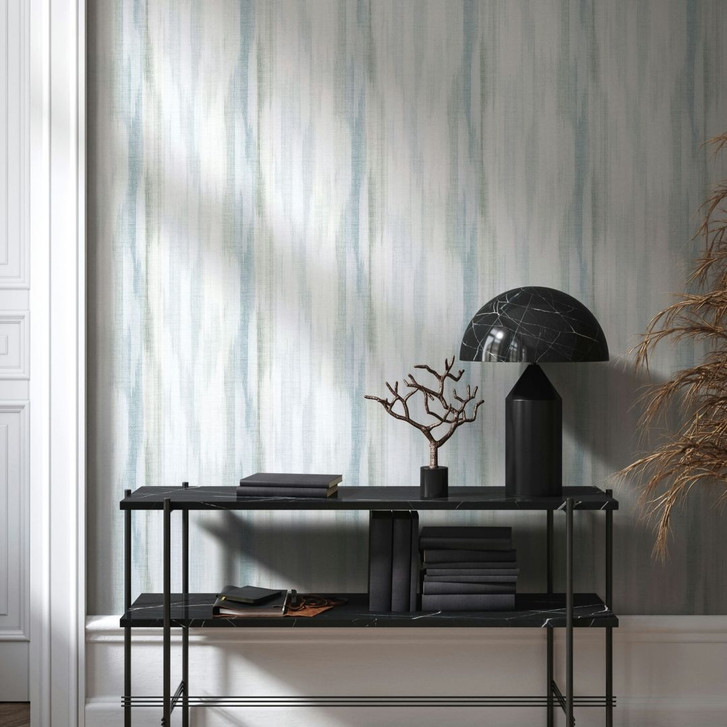 Vliestapete Streifen Streifen Modern matt in Weiss Blau - WA508910